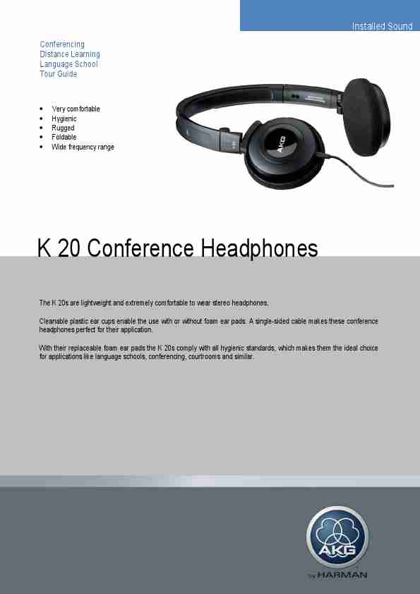 AKG Acoustics Headphones K20-page_pdf